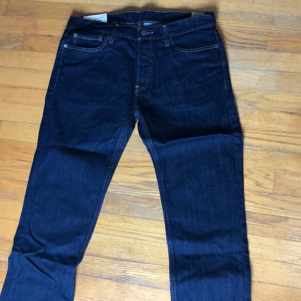MENS HOLLISTER DARK WASH JEANS SIZE 34x32